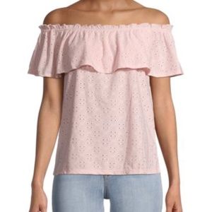 Pink Eyelet blouse NWT MEDIUM